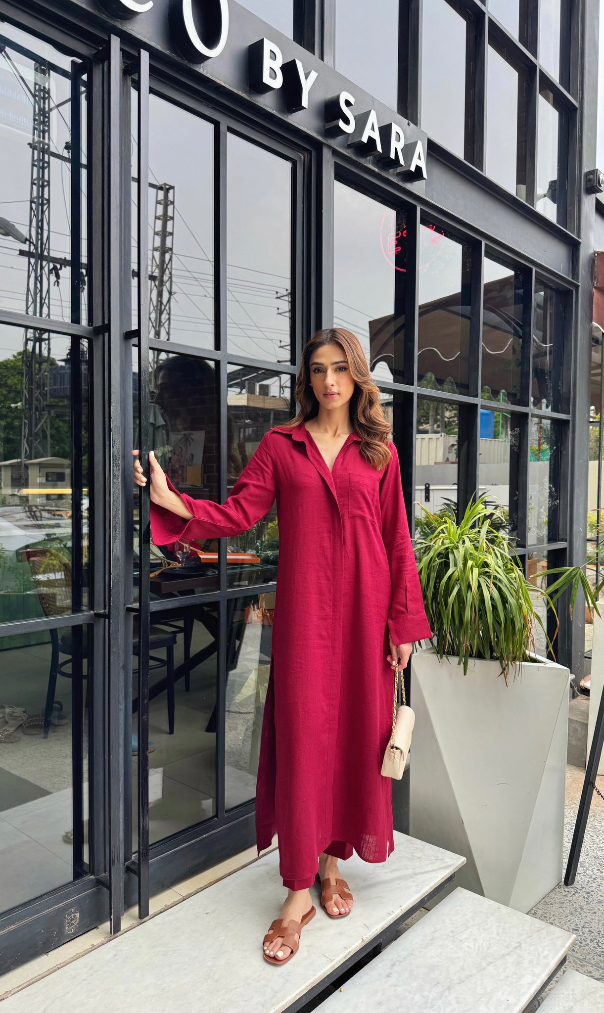 Merlot Alara Linen Set