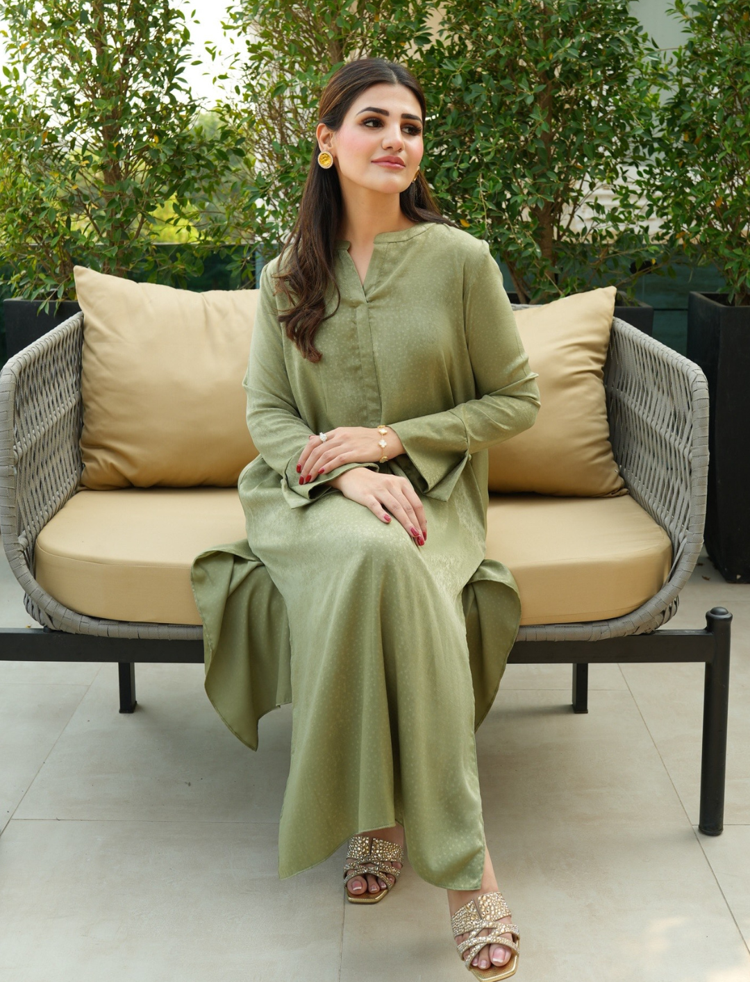 Olive green ève set